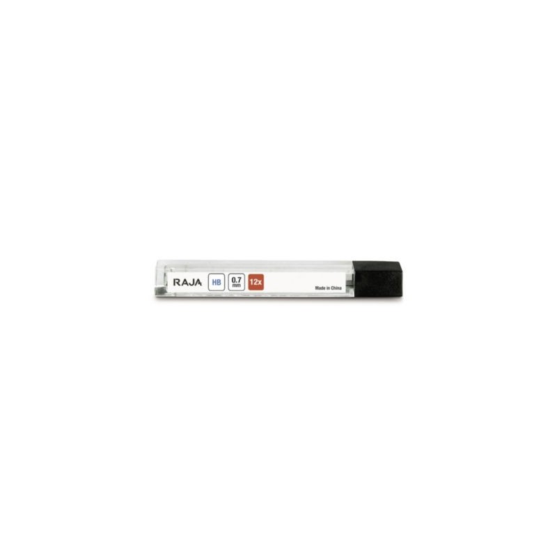 Mines graphites RAJA HB 0,7 mm - Paquet de 12 x 12