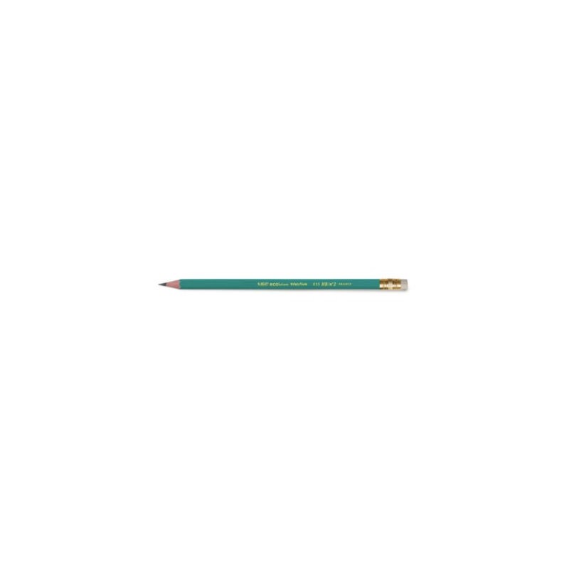 Crayon Ecolution BIC HB avec gomme - Paquet de 12