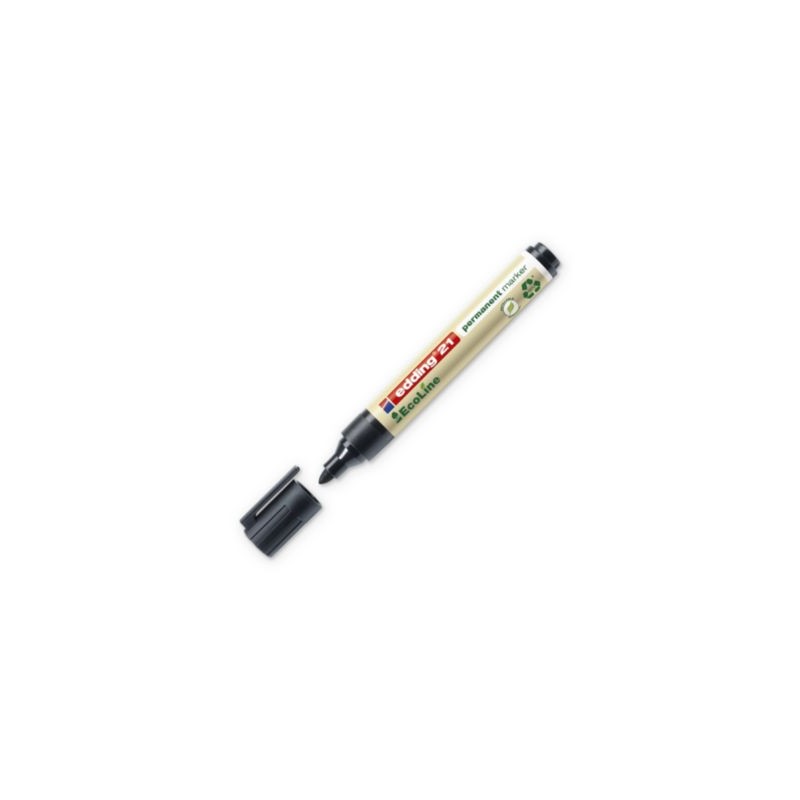 Marqueur permanent E21 et E22 EDDING pointe conique noir - Lot de 10