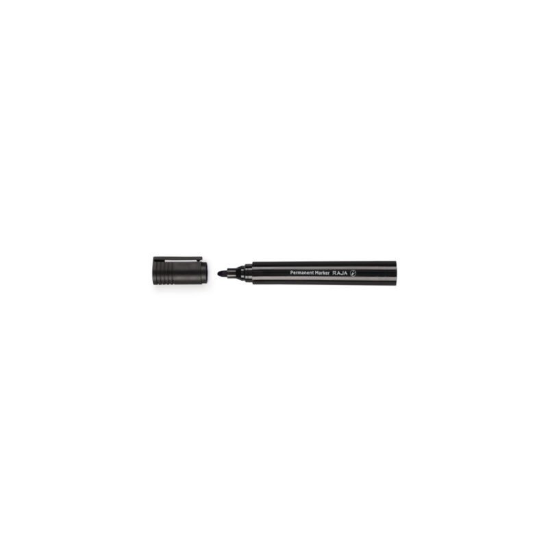 Marqueur permanent pointe conique RAJA noir - Lot de 10