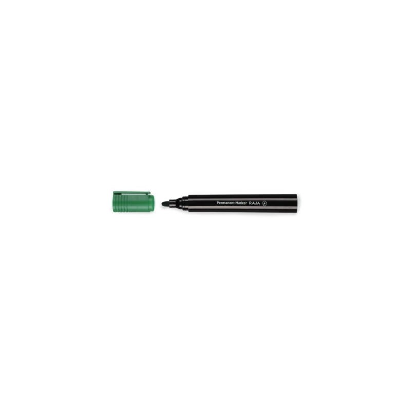 Marqueur permanent pointe conique RAJA vert - Lot de 10