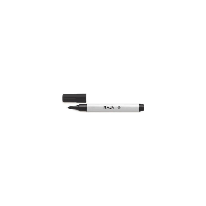 Marqueur tableau blanc pointe conique RAJA noir - Lot de 10