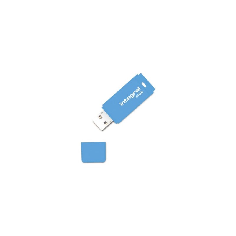 Clé USB 2.0 Neon INTEGRAL 64 GB bleu