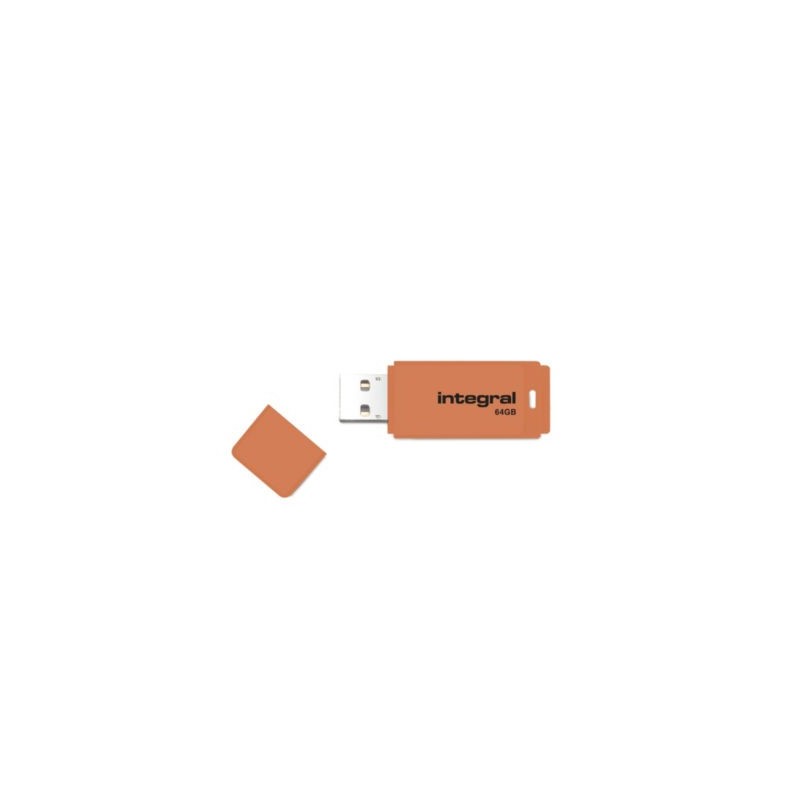 Clé USB 2.0 Neon INTEGRAL 64 GB orange
