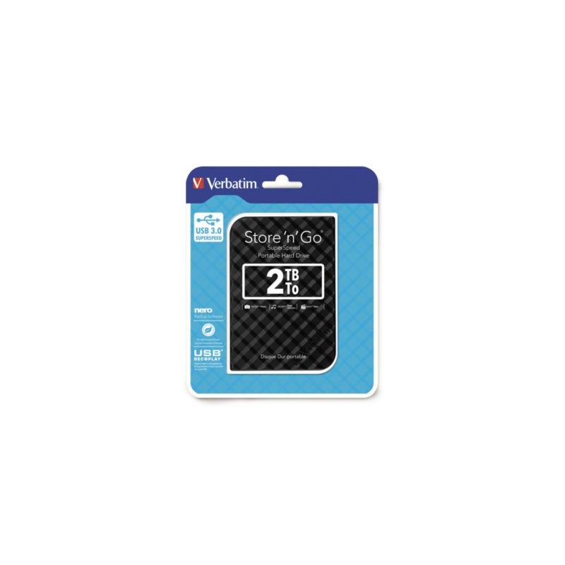 Disque dur portable Store 'n' Go VERBATIM 2 TB