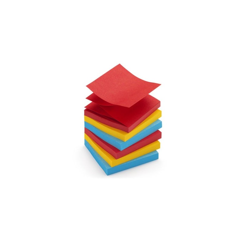 Recharge bloc Playful couleurs assorties pour dévidoir Z-Notes Post-it 3M - Lot de 6