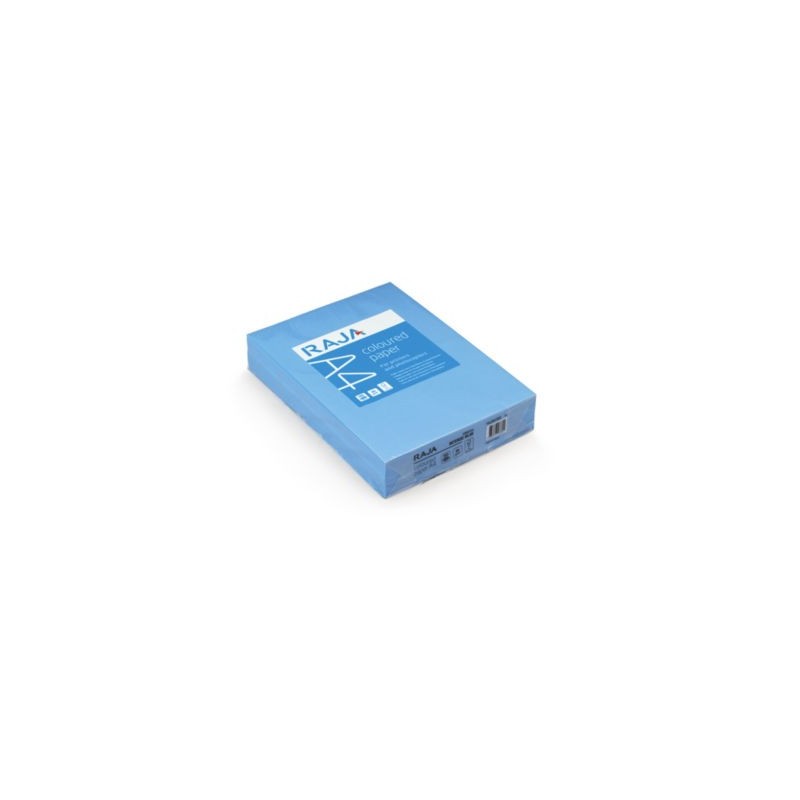Papier couleur RAJA bleu A4 80 g/m² - Lot de 5
