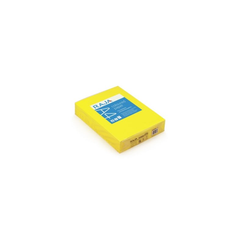 Papier couleur RAJA jaune A4 80 g/m² - Lot de 5