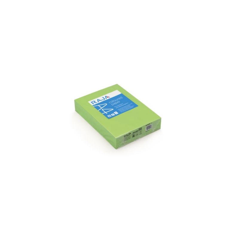 Papier couleur RAJA vert A4 80 g/m² - Lot de 5