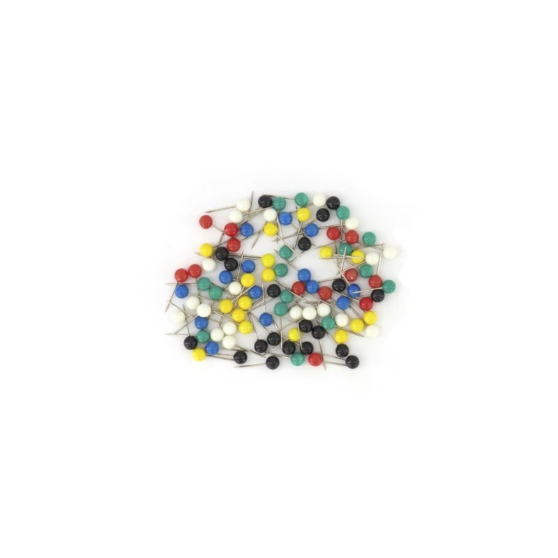 Épingle ronde RAJA couleurs assorties boîte de 100 - Paquet de 100