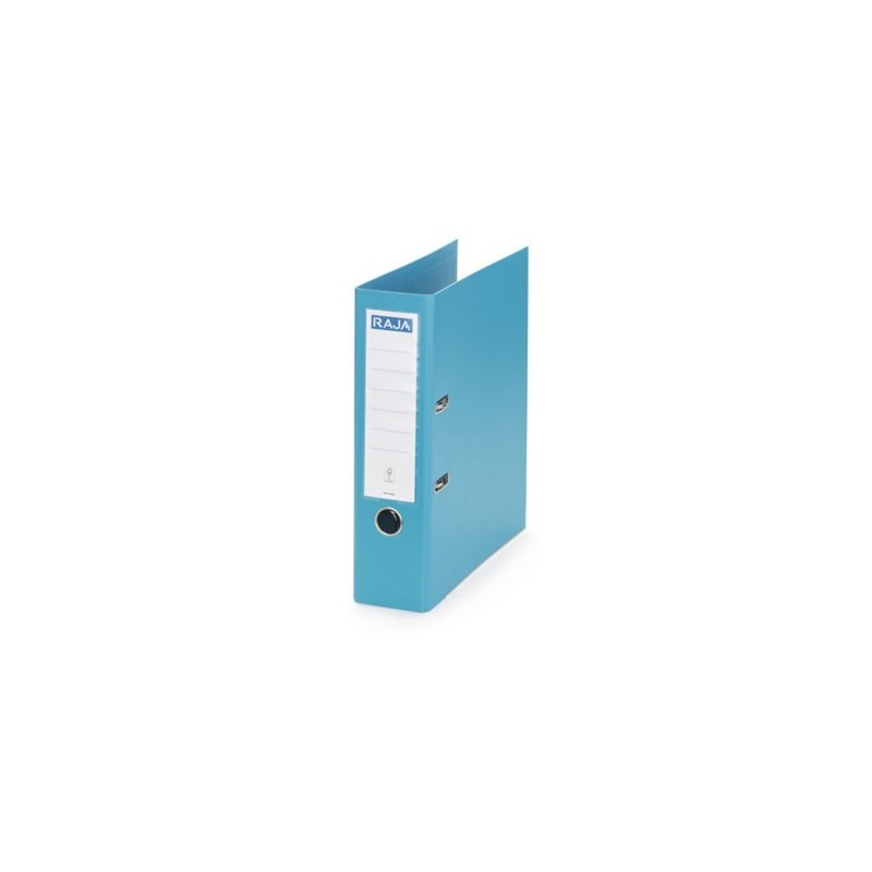 Classeur à levier RAJA dos 8 cm turquoise - Lot de 10