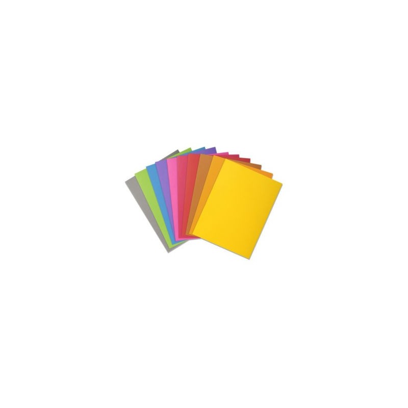 Chemise couleur pastel RAJA 24 x 32 cm couleurs assorties 220 g/m² paquet de 10 - Paquet de 10