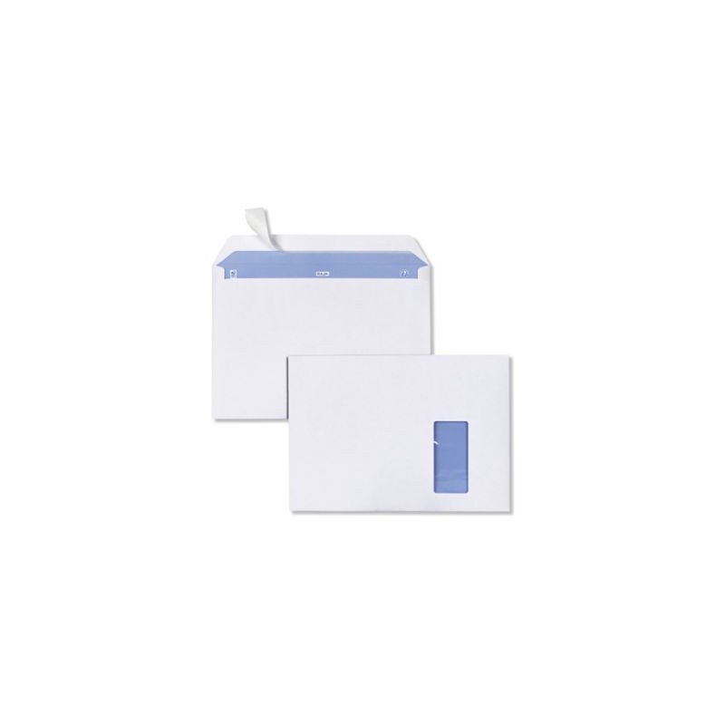 Enveloppe commerciale blanche qualité 100 g/m² RAJA avec fenêtre 50 x 100 mm C4 - 229 x 324 mm - Paquet de 250