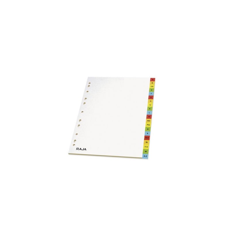 Intercalaire spécifique RAJA alphabétique 20 touches - Lot de 2