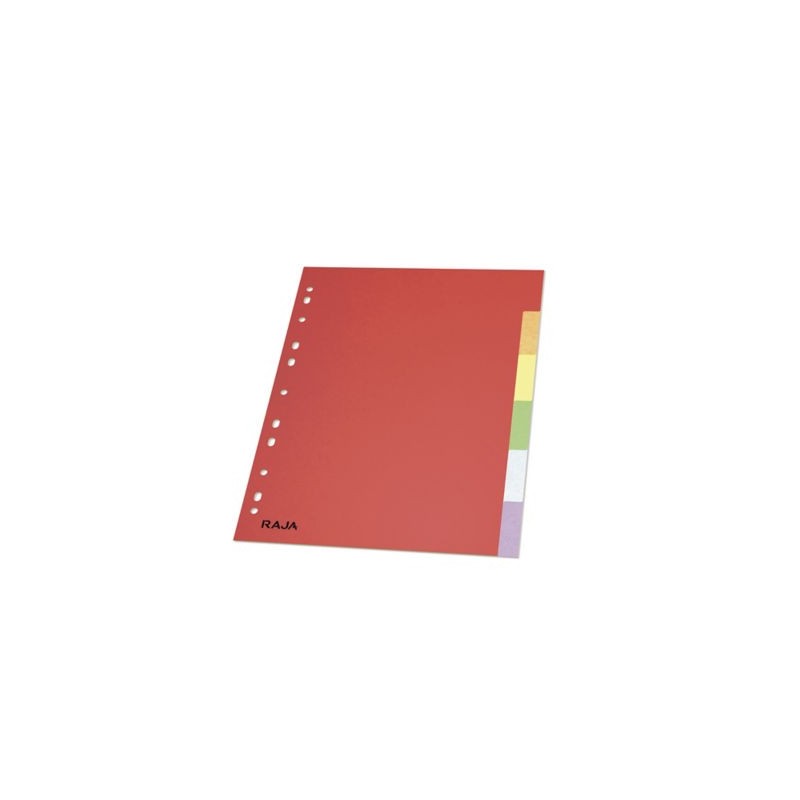 Intercalaire carte lustrée 225 g/m² RAJA 6 touches - Lot de 2