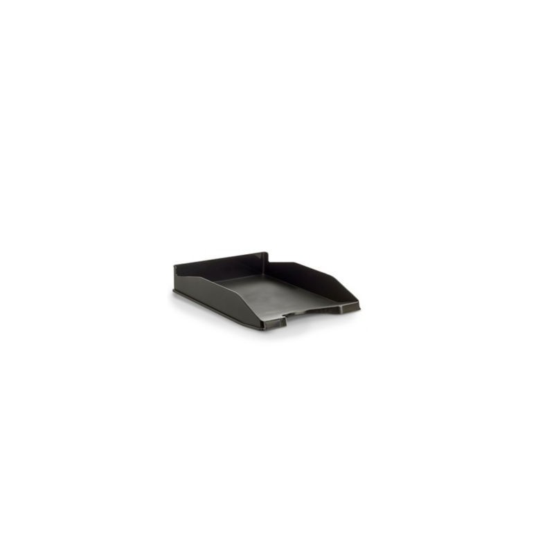 Corbeille à courrier recyclée opaque RAJA noir - Lot de 6