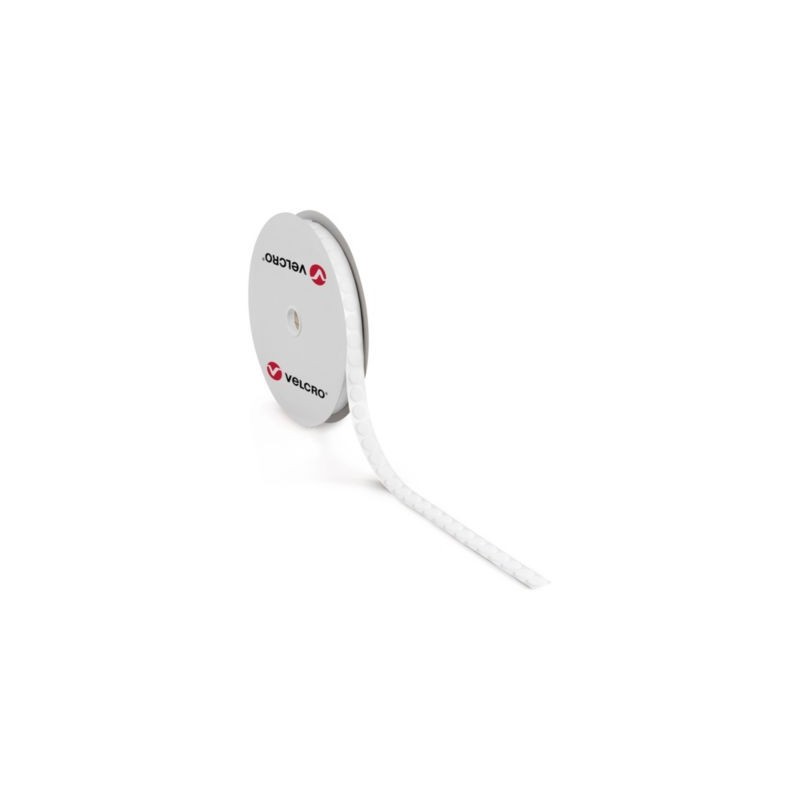 Fixation adhésive pour charges légères en galette industrielle blanc 20 mm x 25 m