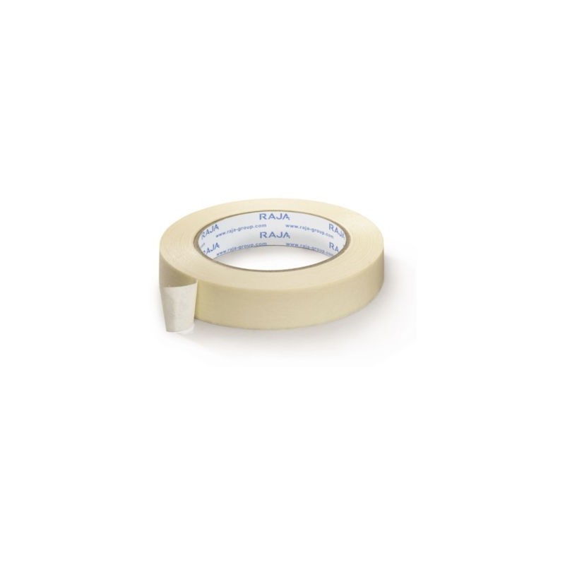 Papier adhésif de masquage RAJA 60°C 19 mm x 50 m - Lot de 48