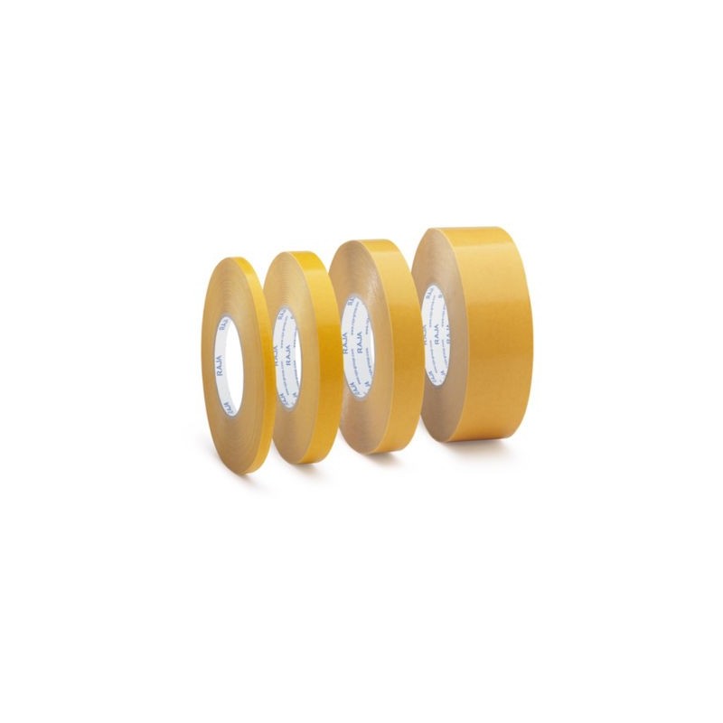 Ruban adhésif double face PVC RAJA 19 mm x 50 m - Lot de 8