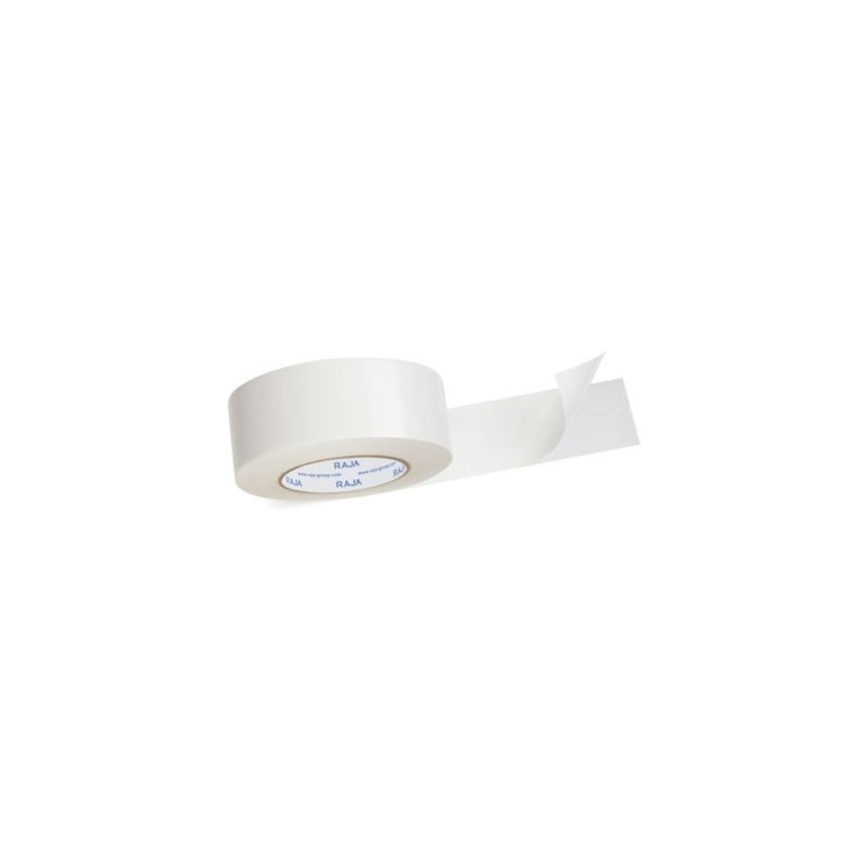 Ruban adhésif double face fin non tissé RAJA 50 mm x 50 m - Lot de 3