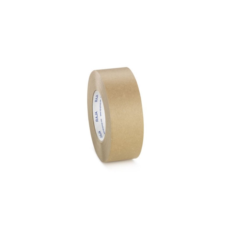Ruban adhésif en papier kraft RAJA Standard 57 g/m² brun 50 mm x 100 m - Lot de 18