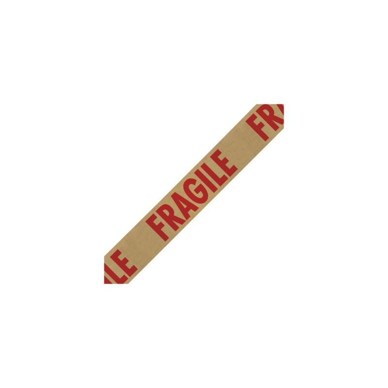 Ruban adhésif en papier kraft imprimé avec message FRAGILE 57 g/m² RAJA - Lot de 36