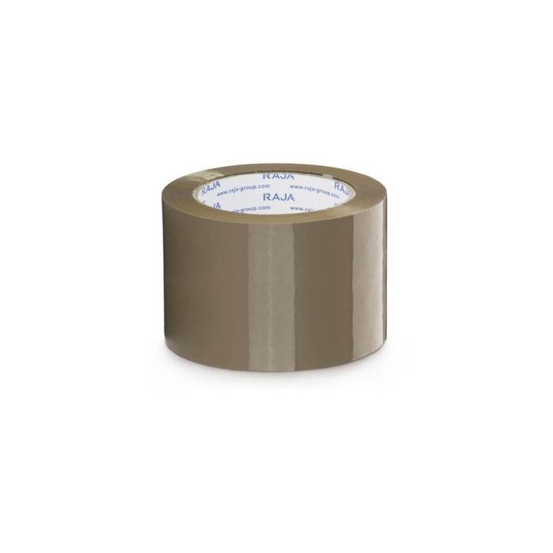 Ruban adhésif polypropylène RAJA Standard 28 microns havane 75 mm x 100 m - Lot de 24