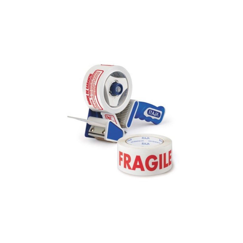 Ruban adhésif pour usage palette BANDE DE GARANTIE RAJA 50 mm x 100 m - Lot de 6