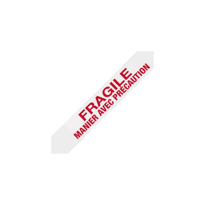 Ruban adhésif pour usage palette FRAGILE - MANIER AVEC PRECAUTION RAJA 50 mm x 100 m - Lot de 6