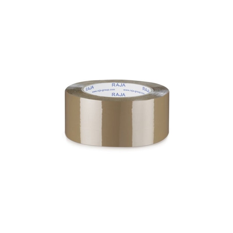Ruban adhésif polypropylène havane RAJA Résistant, 32 microns 50 mm x 66 m - Lot de 36