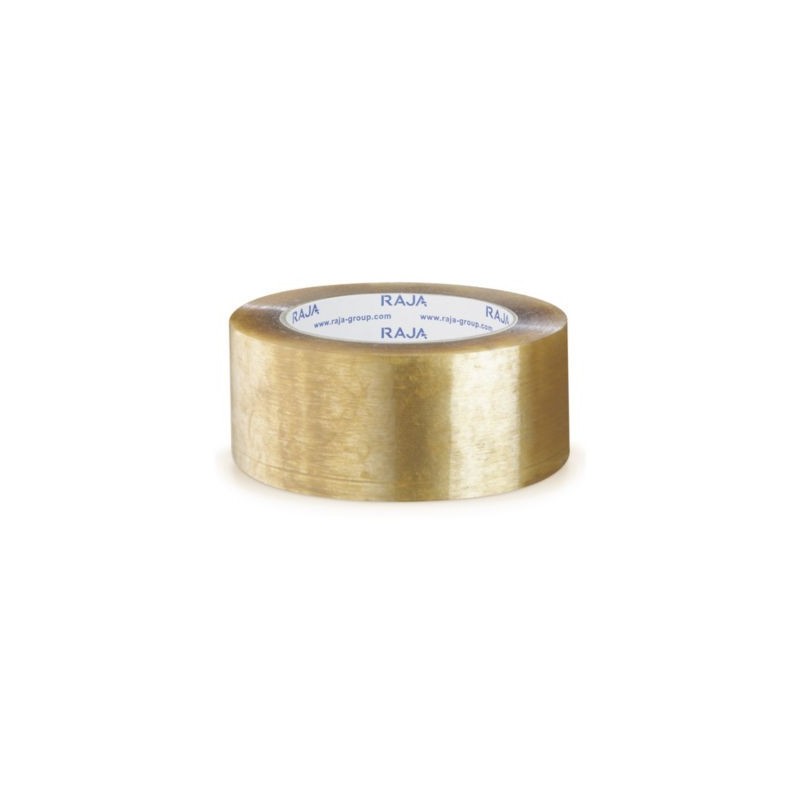 Ruban adhésif polypropylène transparent RAJA Résistant, 32 microns 50 mm x 100 m - Lot de 36