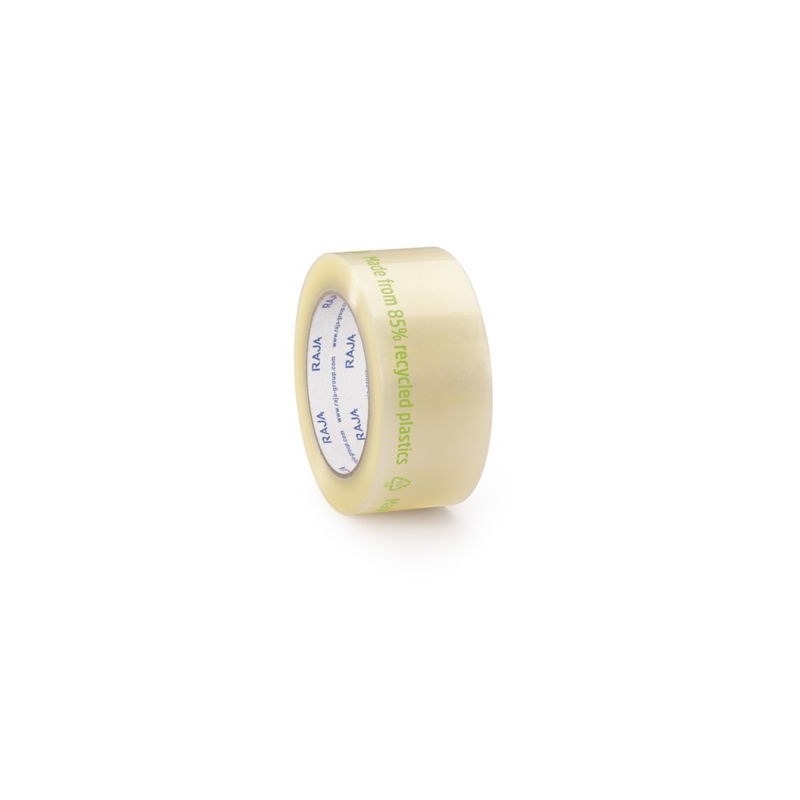 Ruban adhésif polyester 85% recyclé 50mm x 132m tansparent  RAJA  - Lot de 36