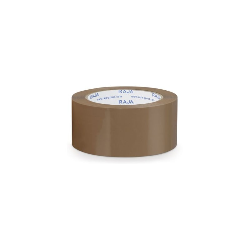 Ruban adhésif polypropylène silencieux havane RAJA Standard, 28 microns 48 mm x 100 m - Lot de 36