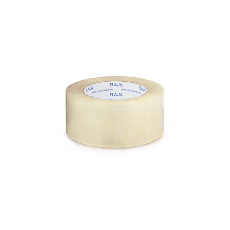 Ruban adhésif polypropylène silencieux transparent RAJA Standard, 28 microns 48 mm x 100 m - Lot de 36