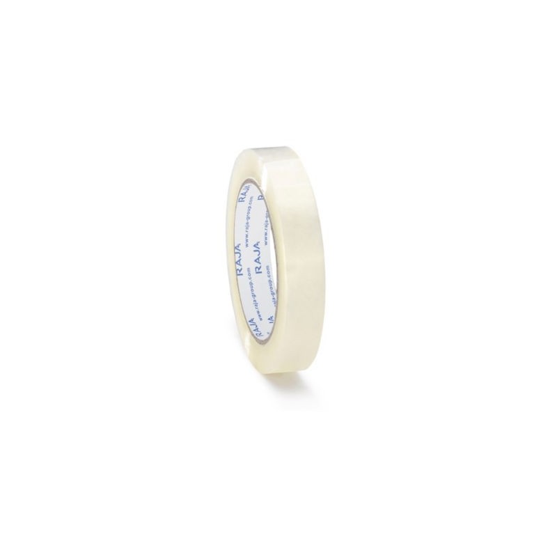Ruban adhésif polypropylène transparent RAJA Standard, 28 microns 19 mm x 66 m - Lot de 48