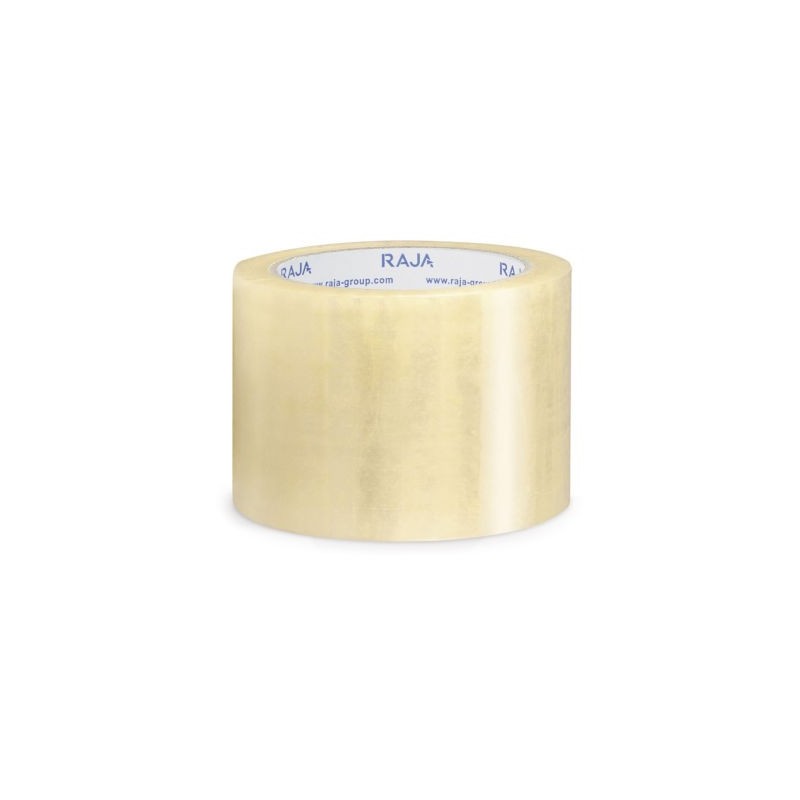 Ruban adhésif polypropylène RAJA Standard 28 microns transparent 75 mm x 100 m - Lot de 24