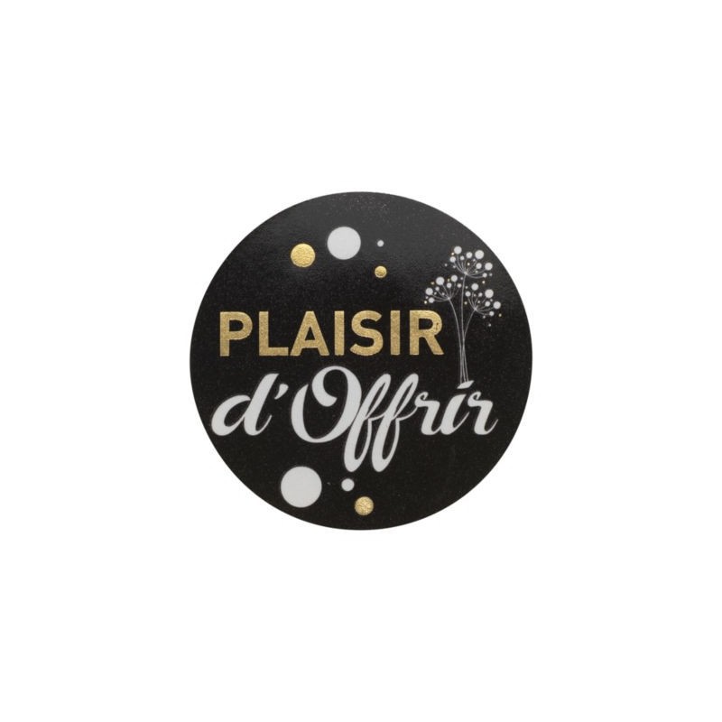 Étiquette cadeau adhésive Plaisir d'offrir Ø 30 mm - Paquet de 500