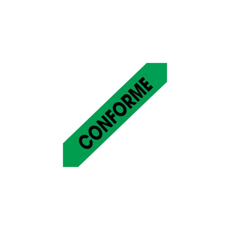 Ruban adhésif CONFORME pour contrôle qualité RAJA 50 mm x 100 m - Lot de 6