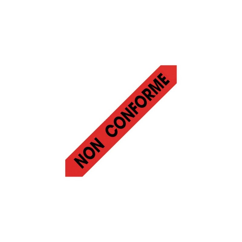 Ruban adhésif non conforme pour contrôle qualité RAJA 50 mm x 100 m - Lot de 6