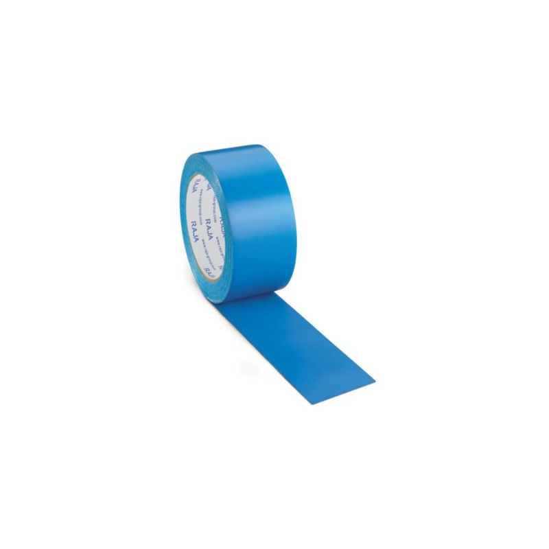 Ruban vinyle de marquage bleu RAJA 50 mm x 33 m - Lot de 3