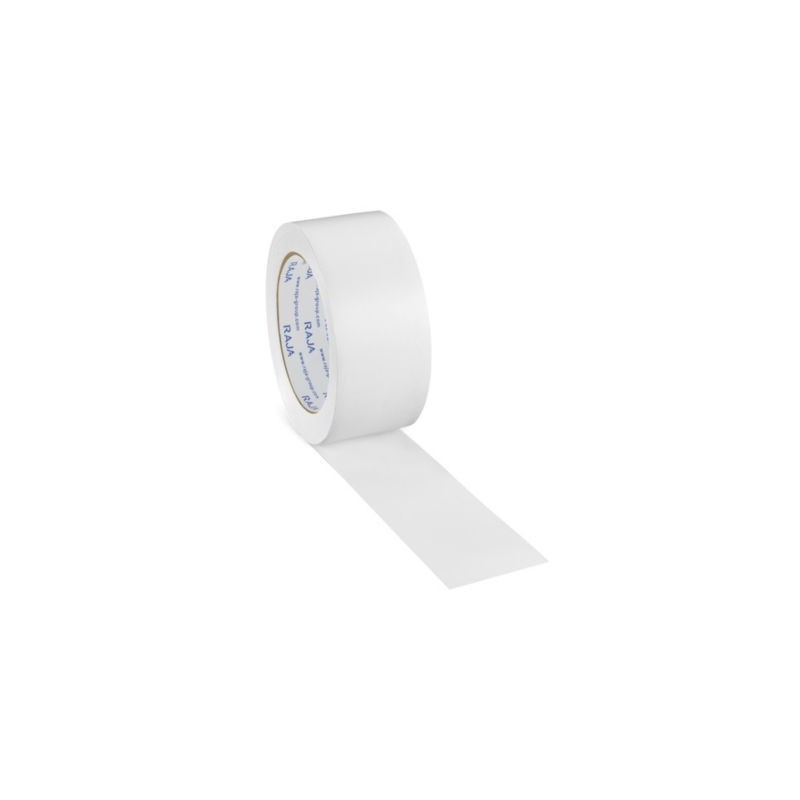 Ruban vinyle de marquage blanc RAJA 50 mm x 33 m - Lot de 3