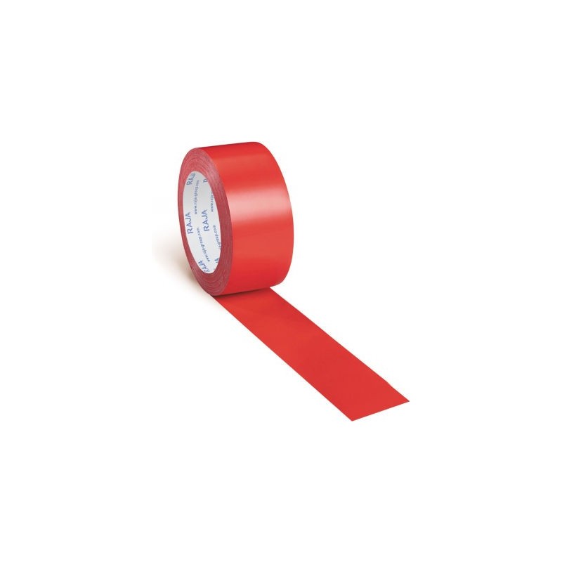 Ruban vinyle de marquage rouge RAJA 50 mm x 33 m - Lot de 3