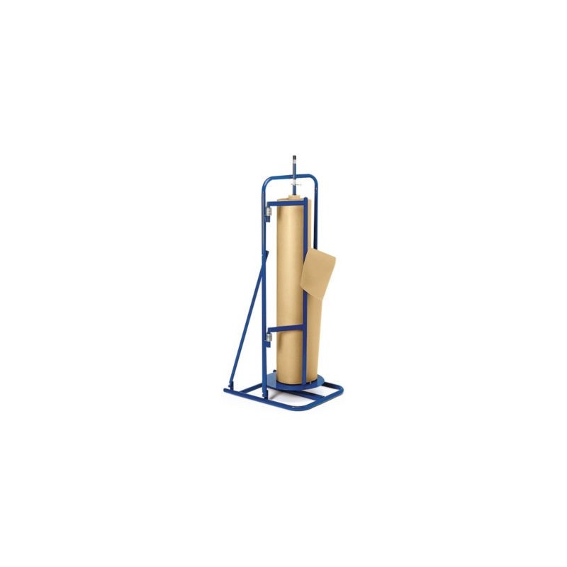Dérouleur-coupeur pour papier kraft vertical à plateau tournant 100 à 120 cm