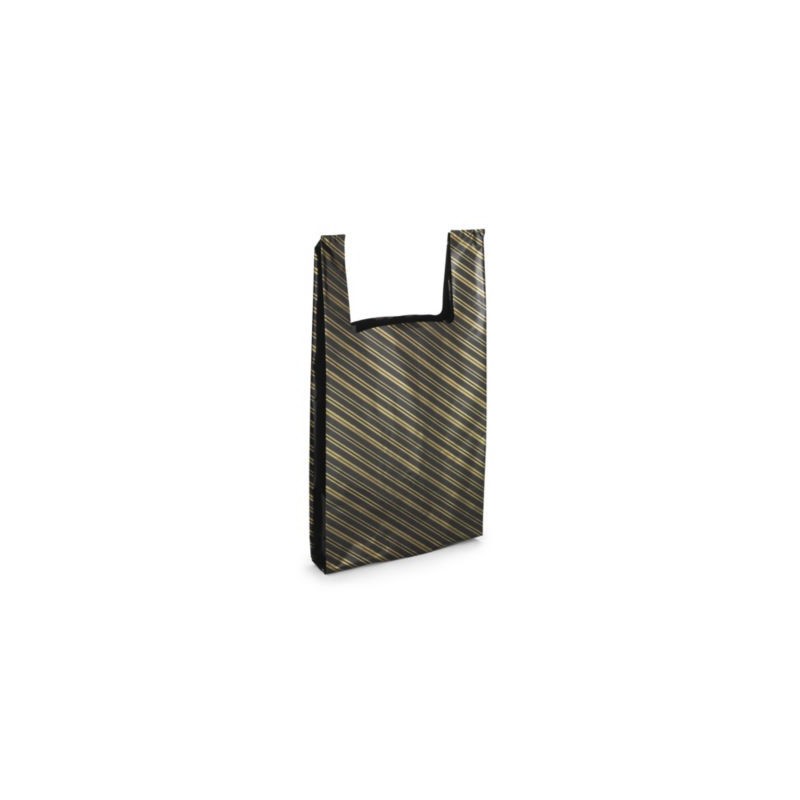 Sac bretelles rayures or 50 microns 30 x 60 x 18 cm - Paquet de 200