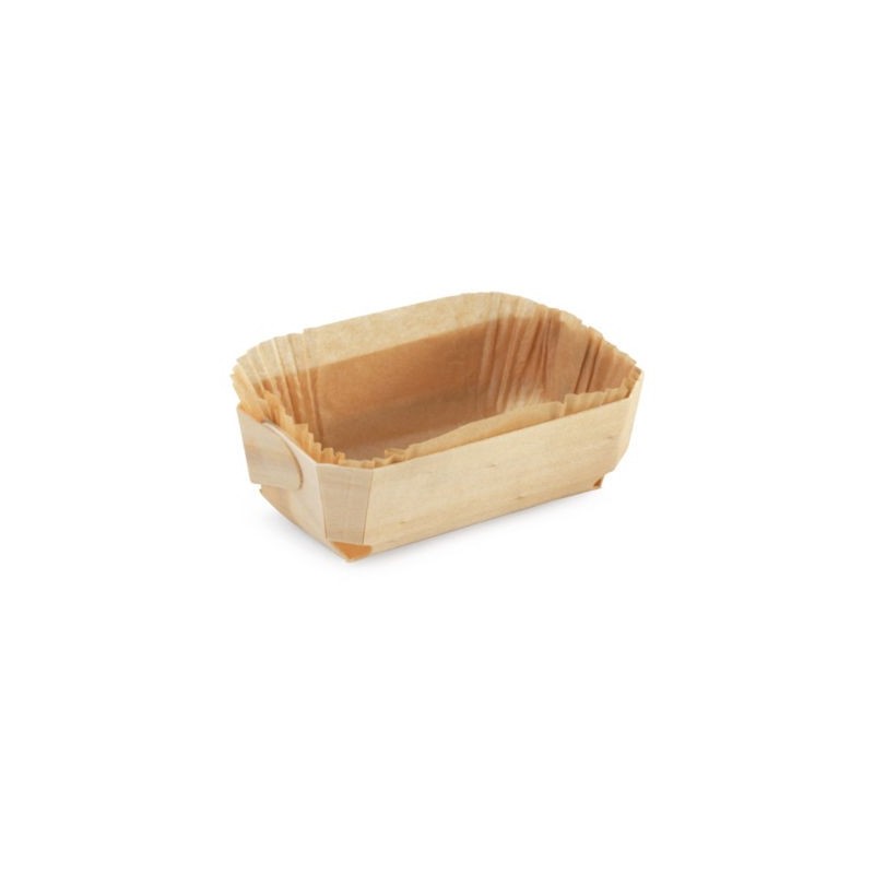 Moule de cuisson en bois 120x60x40 mm - Paquet de 300