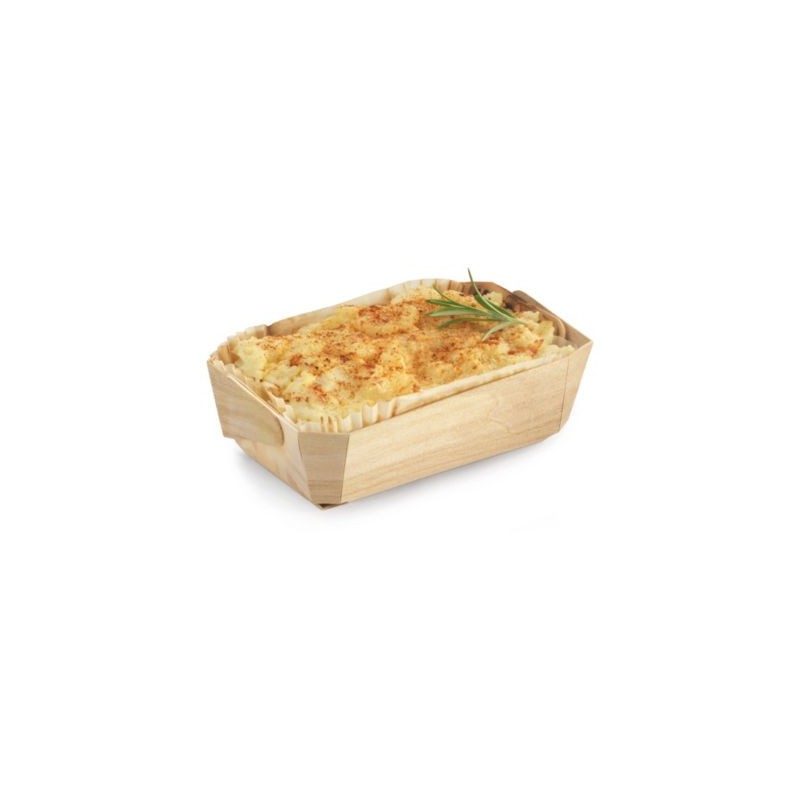 Moule de cuisson en bois 185x115x60 mm - Paquet de 100