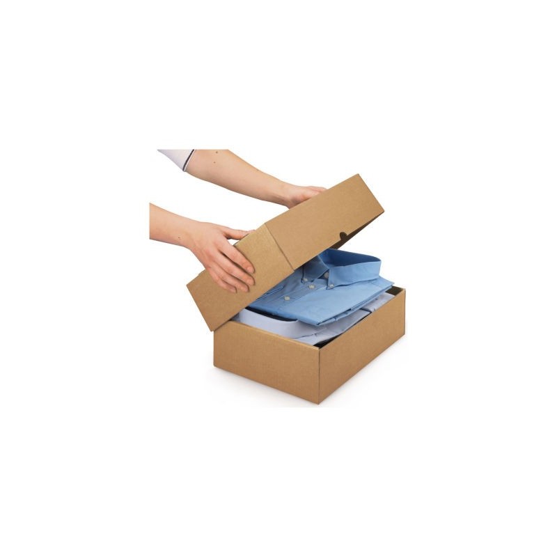 Caisse carton télescopique brune simple cannelure RAJA 43x31x10,5/18 cm - Lot de 25