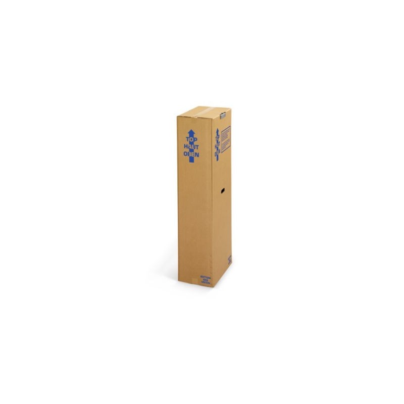 Caisse-penderie carton double cannelure 50x30x135 cm - Lot de 5
