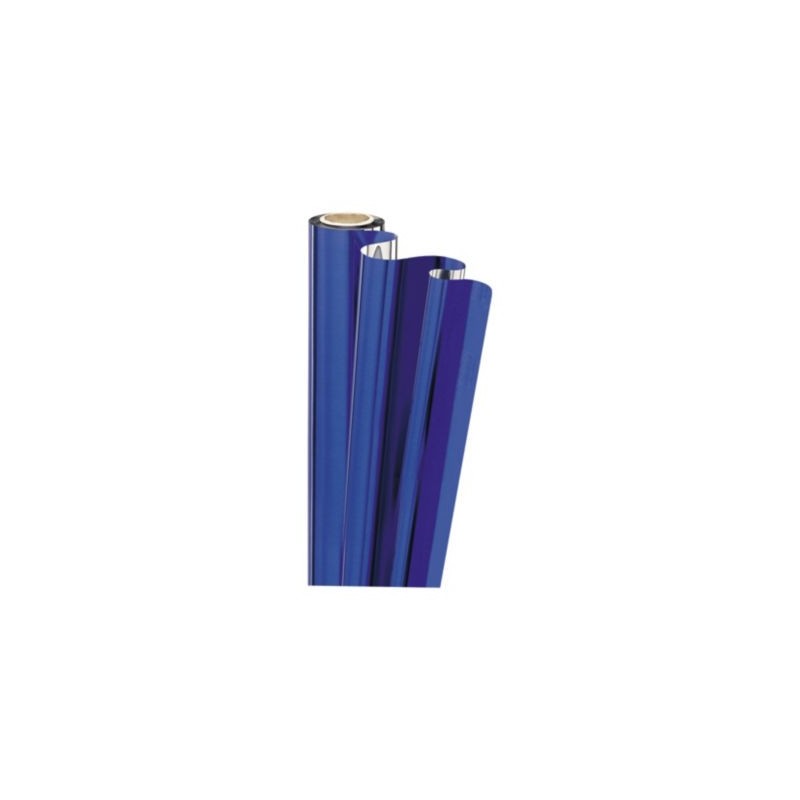 Film métallisé réversible bleu / argent 70 cm x 50 m