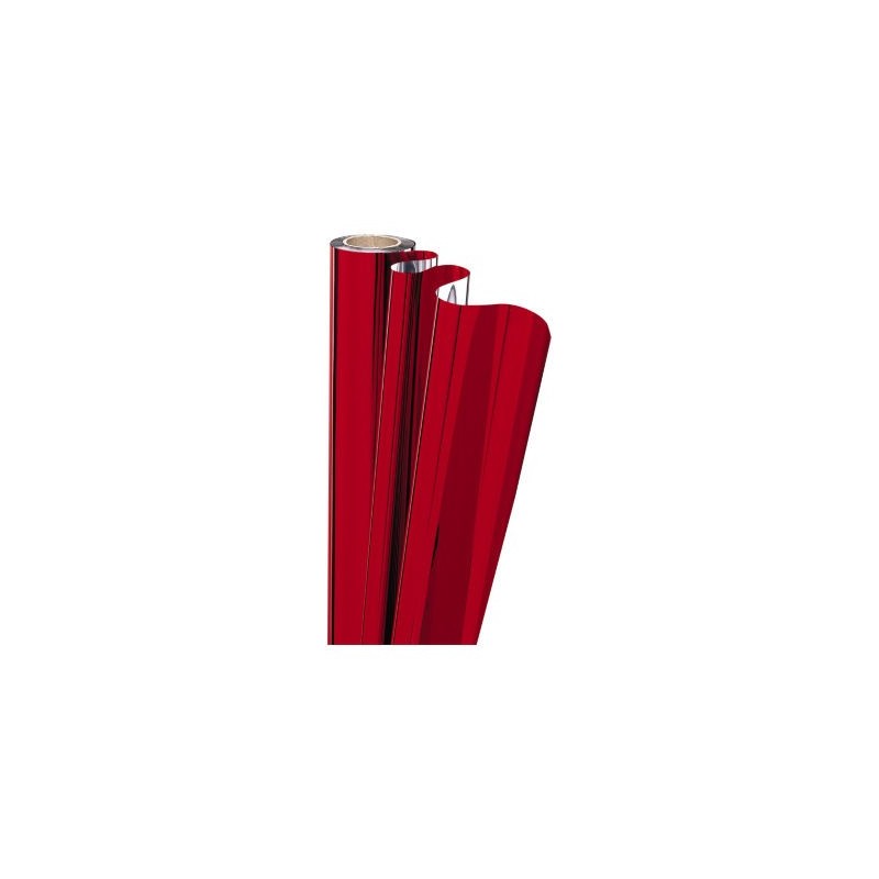 Film métallisé réversible rouge / argent 70 cm x 50 m